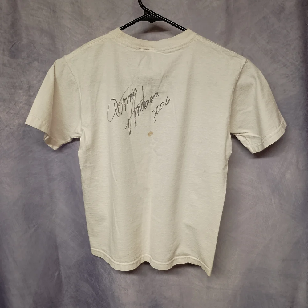 Vintage Signed Dennis Anderson Grave Digger Graphic Kids Tee‎